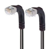 TRD695SRA3BLK-1 - L-COM - TRD695SRA3BLK-1 - Ethernet Cable, Cat6, 90° RJ45 Plug to 90° RJ45 Plug, FTP (Foiled Twisted Pair), Black, 304.8 mm