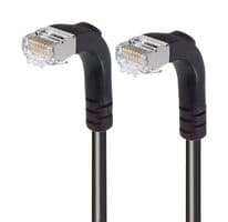 TRD695SRA3BLK-20 - L-COM - TRD695SRA3BLK-20 - Ethernet Cable, Cat6, 90° RJ45 Plug to 90° RJ45 Plug, FTP (Foiled Twisted Pair), Black, 6.1 m