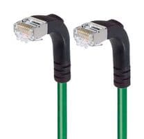 TRD695SRA3GR-3 - L-COM - TRD695SRA3GR-3 - Ethernet Cable, Cat6, 90° RJ45 Plug to 90° RJ45 Plug, FTP (Foiled Twisted Pair), Green, 914.4 mm