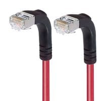 TRD695SRA3RD-1 - L-COM - TRD695SRA3RD-1 - Ethernet Cable, Cat6, 90° RJ45 Plug to 90° RJ45 Plug, FTP (Foiled Twisted Pair), Red, 304.8 mm