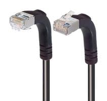 TRD695SRA4BLK-10 - L-COM - TRD695SRA4BLK-10 - Ethernet Cable, Cat6, 90° RJ45 Plug to 90° RJ45 Plug, FTP (Foiled Twisted Pair), Black, 3.05 m