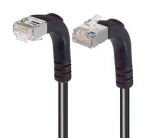TRD695SRA4BLK-15 - L-COM - TRD695SRA4BLK-15 - Ethernet Cable, Cat6, 90° RJ45 Plug to 90° RJ45 Plug, FTP (Foiled Twisted Pair), Black, 4.6 m