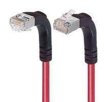TRD695SRA4RD-25 - L-COM - TRD695SRA4RD-25 - Ethernet Cable, Cat6, 90° RJ45 Plug to 90° RJ45 Plug, FTP (Foiled Twisted Pair), Red, 7.6 m