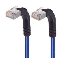 TRD695SRA5BL-30 - L-COM - TRD695SRA5BL-30 - Ethernet Cable, Cat6, 90° RJ45 Plug to 90° RJ45 Plug, FTP (Foiled Twisted Pair), Blue, 9.1 m