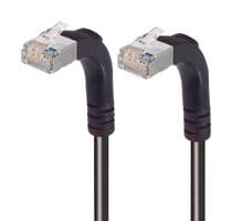 TRD695SRA5BLK-5 - L-COM - TRD695SRA5BLK-5 - Ethernet Cable, Cat6, 90° RJ45 Plug to 90° RJ45 Plug, FTP (Foiled Twisted Pair), Black, 1.5 m