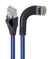 TRD695SRA7BL-1 - L-COM - TRD695SRA7BL-1 - Ethernet Cable, Cat6, 90° RJ45 Plug to RJ45 Plug, FTP (Foiled Twisted Pair), Blue, 304.8 mm, 1 ft