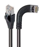 TRD695SRA7BLK-25 - L-COM - TRD695SRA7BLK-25 - Ethernet Cable, Cat6, 90° RJ45 Plug to RJ45 Plug, FTP (Foiled Twisted Pair), Black, 7.6 m, 25 ft