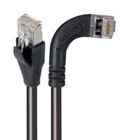 TRD695SRA7BLK-5 - L-COM - TRD695SRA7BLK-5 - Ethernet Cable, Cat6, 90° RJ45 Plug to RJ45 Plug, FTP (Foiled Twisted Pair), Black, 1.5 m, 5 ft