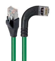 TRD695SRA7GR-1 - L-COM - TRD695SRA7GR-1 - Ethernet Cable, Cat6, 90° RJ45 Plug to RJ45 Plug, FTP (Foiled Twisted Pair), Green, 304.8 mm