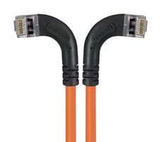 TRD695SRA8OR-2 - L-COM - TRD695SRA8OR-2 - Ethernet Cable, Cat6, 90° RJ45 Plug to 90° RJ45 Plug, FTP (Foiled Twisted Pair), Orange, 609.6 mm