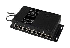 CMSP-CAT5-8 - L-COM - CMSP-CAT5-8 - Surge Protector, POE Surge Protector, 8 Ports, Wall