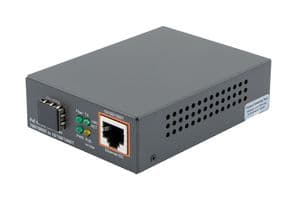 MC-1GP+SFP - L-COM - MC-1GP+SFP - Ethernet Media Converter, 10/100/1000-TX to 100/1000-FX, DIN Rail/Wall Mount, 56 VDC