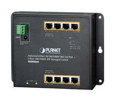 PT-WGS-4215-8P2S - L-COM - PT-WGS-4215-8P2S - Switch, 8 Ports, Industrial, Managed PoE+ Gigabit Ethernet, Wall, RJ45 MDI/MDI-X x 8