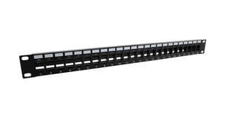 PR175-24KS-CM - L-COM - PR175-24KS-CM - Patch Panel, RJ45, 24 Ports, 1U