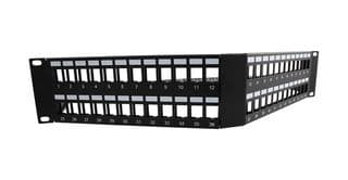 PR35V48KS-CM - L-COM - PR35V48KS-CM - Patch Panel, V-Rack, RJ45, 48 Ports, 2U