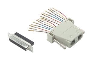 RA2588F - L-COM - RA2588F - In-Line Adapter, Adapter, D Sub, RJ45 x2, RA Series