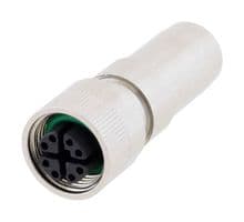 M128XF-MLD - L-COM - M128XF-MLD - Sensor Connector, M12, Female, 8 Positions, Solder Socket, Straight Cable Mount