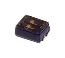 CHS-02TA1 - NIDEC COMPONENTS - CHS-02TA1 - DIP / SIP Switch, 2 Circuits, Slide, Surface Mount, SPST-NO, 6 V, 100 mA