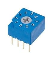 S-2030A - NIDEC COMPONENTS - S-2030A - Rotary Coded Switch, S-2000A Series, Through Hole, 10 Position, 5 VDC, BCD Complement, 100 mA