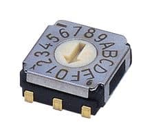 SA-7050TA - NIDEC COMPONENTS - SA-7050TA - Rotary Coded Switch, SA-7000 Series, Surface Mount, 16 Position, 5 VDC, Hexadecimal, 100 mA