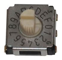 SA-7150TA - NIDEC COMPONENTS - SA-7150TA - Rotary Coded Switch, SA-7000 Series, Surface Mount, 16 Position, 5 VDC, Hexadecimal, 100 mA