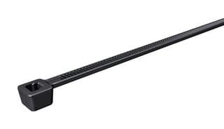 111-02110 T18L-PA66-BK - HELLERMANNTYTON - 111-02110 T18L-PA66-BK - Cable Tie, Nylon 6.6 (Polyamide 6.6), Black, 205 mm, 2.5 mm, 50 mm, 80 N