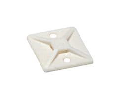 151-28430 MB4A3-PA66-BK - HELLERMANNTYTON - 151-28430 MB4A3-PA66-BK - Cable Tie Mount, Square, Adhesive, Screw, 4 mm, Black, Nylon 6.6 (Polyamide 6.6), 28 mm, 28 mm