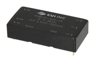 PYBE30-Q24-D12H - CUI - PYBE30-Q24-D12H - Isolated Through Hole DC/DC Converter, ITE, DIP, 4:1, 30 W, 2 Output, 12 V