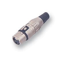 700-0300 - DELTRON COMPONENTS - 700-0300 - XLR Connector, 3 Contacts, Jack, Cable Mount, Silver Plated Contacts, Metal Body, 7000