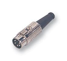 590-0510 - DELTRON COMPONENTS - 590-0510 - DIN Audio / Video Connector, Locking, 60°, 5 Contacts, Plug, Cable Mount, Solder