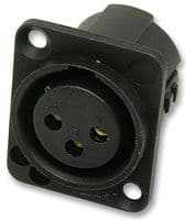 718-0301 - DELTRON COMPONENTS - 718-0301 - XLR Connector, 3 Contacts, Jack, Panel Mount, Silver Plated Contacts, Metal Body
