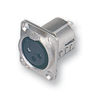716-0400 - DELTRON COMPONENTS - 716-0400 - XLR Connector, 4 Contacts, Jack, Panel Mount, Silver Plated Contacts, Metal Body