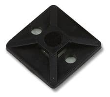 151-28701 MB3A-PA66-BK - HELLERMANNTYTON - 151-28701 MB3A-PA66-BK - Cable Tie Mount, Adhesive, Screw, 3.1 mm, Black, Nylon 6.6 (Polyamide 6.6), 19 mm, 19 mm