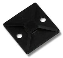 151-28410 MB4A-PA66-BK - HELLERMANNTYTON - 151-28410 MB4A-PA66-BK - Cable Tie Mount, 4 Way Entry, Adhesive, Screw, 4 mm, Black, Nylon 6.6 (Polyamide 6.6), 28.5 mm