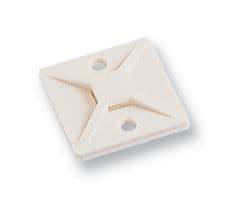 151-28415 MB4A-PA66-WH - HELLERMANNTYTON - 151-28415 MB4A-PA66-WH - Cable Tie Mount, Adhesive, Screw, 4 mm, Natural, Nylon 6.6 (Polyamide 6.6), 28 mm, 28 mm