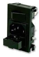 BZV01/Z0000/01 - BULGIN / PARTNER STOCK - BZV01/Z0000/01 - Un-Filtered IEC Power Entry Module, IEC C14, General Purpose, 10 A, 250 VAC, 1-Pole Switch