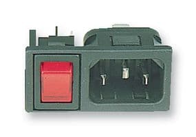 BZM27/Z0000/55B - BULGIN / PARTNER STOCK - BZM27/Z0000/55B - Un-Filtered IEC Power Entry Module, IEC C14, General Purpose, 10 A, 250 VAC, 1-Pole Switch