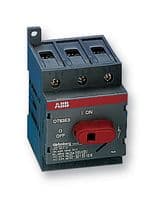 OT125A4 - ABB - OT125A4 - Switch Disconnector, 4 Pole, 415 V, 125 A, IP20, Screw, Door Mount