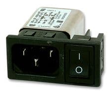 BZM27/A0620/53B - BULGIN / PARTNER STOCK - BZM27/A0620/53B - Filtered IEC Power Entry Module, IEC C14, 6 A, 250 VAC, 1-Pole Switch