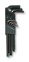 K250HX4100-1 - DURATOOL - K250HX4100-1 - Hex Key Set, Long Series, 1.5mm to 10mm, Storage Bracket, 9 Pieces
