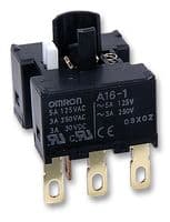 A16-1 - OMRON INDUSTRIAL AUTOMATION - A16-1 - Contact Block, SPDT, 5 A, 125 V, 1 Pole, Solder