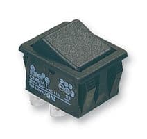 C1550ATAAD - BULGIN / PARTNER STOCK - C1550ATAAD - Rocker Switch, Off-On, DPST, Non Illuminated, Panel Mount, Black, 1550 Series