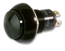 P3D216122 - OTTO CONTROLS - P3D216122 - Industrial Pushbutton Switch, P3-D Series, Momentary, Round Raised, Black
