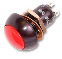 P3D116121 - OTTO CONTROLS - P3D116121 - Industrial Pushbutton Switch, P3-D Series, Momentary, Flush, Red
