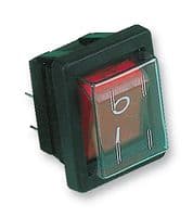 C1353ALGNF - BULGIN / PARTNER STOCK - C1353ALGNF - Rocker Switch, Off-On, DPST, Illuminated, Panel Mount, Red, 1350 Series