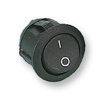 R13-112F-02-BB-3A - MULTICOMP PRO - R13-112F-02-BB-3A - Rocker Switch, Off-(On), SPST, Non Illuminated, Panel Mount, Black, R13