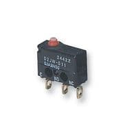 D2JW-011 - OMRON ELECTRONIC COMPONENTS - D2JW-011 - Microswitch, Snap Action, Plunger, SPDT, Solder, 100 mA, 30 V