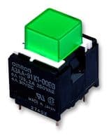A3AA-91K1-00EG - OMRON INDUSTRIAL AUTOMATION - A3AA-91K1-00EG - Pushbutton Switch, A3A Series, SPST-NO, Off-(On), Square, Green