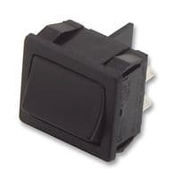 H8660VBAAA - BULGIN / PARTNER STOCK - H8660VBAAA - Rocker Switch, Miniature, On-On, DPDT, Non Illuminated, Panel Mount, Black, 8600 Series
