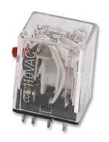 HY41PN110AC - IMO PRECISION CONTROLS - HY41PN110AC - General Purpose Relay, HY Series, Power, Non Latching, 4PDT, 110 VAC, 5 A